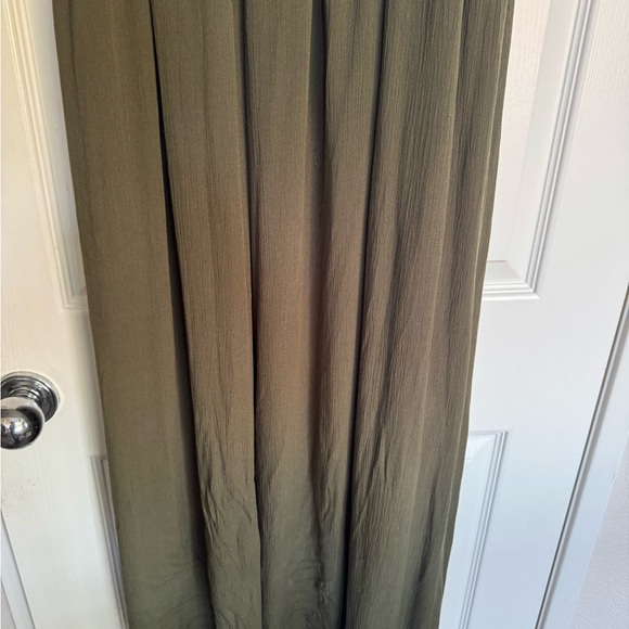 DU JOUR Crochet Olive Maxi Dress - Picture 5 of 11